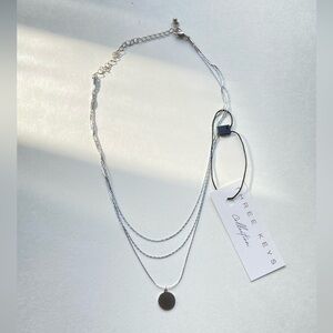 Silver Layered Necklace NWT